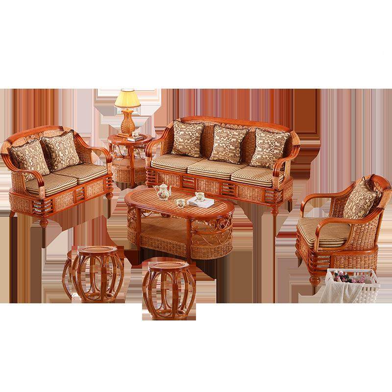 东南亚藤编沙发高档藤椅沙发客厅休沙三沙发家发WYQ用闲家具人腾,淘宝优惠券,粉丝福利购,淘宝优惠卷