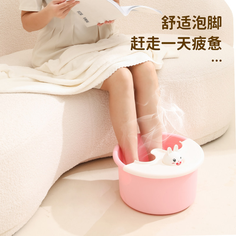 儿童保温泡脚桶加高深桶过小腿带盖折叠按摩足浴盆塑料家用洗脚盆,淘宝优惠券,粉丝福利购,淘宝优惠卷