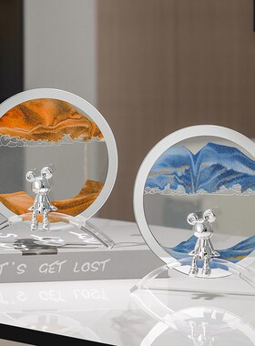 暴力熊流沙画摆件家居客厅酒柜装饰品玄关电视柜新房乔迁新居礼品