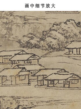 清代 王翚 山窗对雪图仿古山水画高清微喷复制玄关客厅挂画装饰画