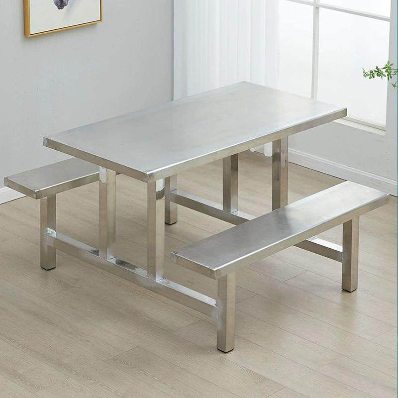 食堂餐桌椅连体不锈钢4人位6人位8人位学校餐厅公司员工工地餐桌,淘宝优惠券,粉丝福利购,淘宝优惠卷