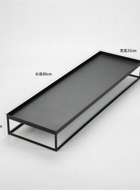 枯山水实木铁艺沙盘   微景观底座盘  山石枯木摆件底座 茶具底盘