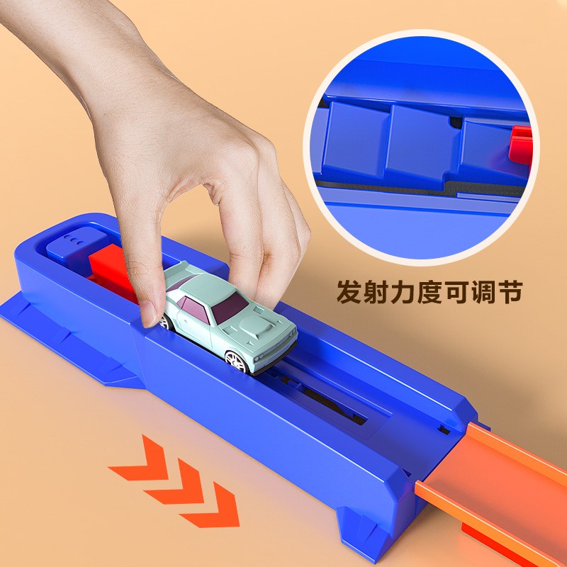 冰火回旋道竞技弹射赛车儿童益智汽车亲子互动特技轨道装 - 图2