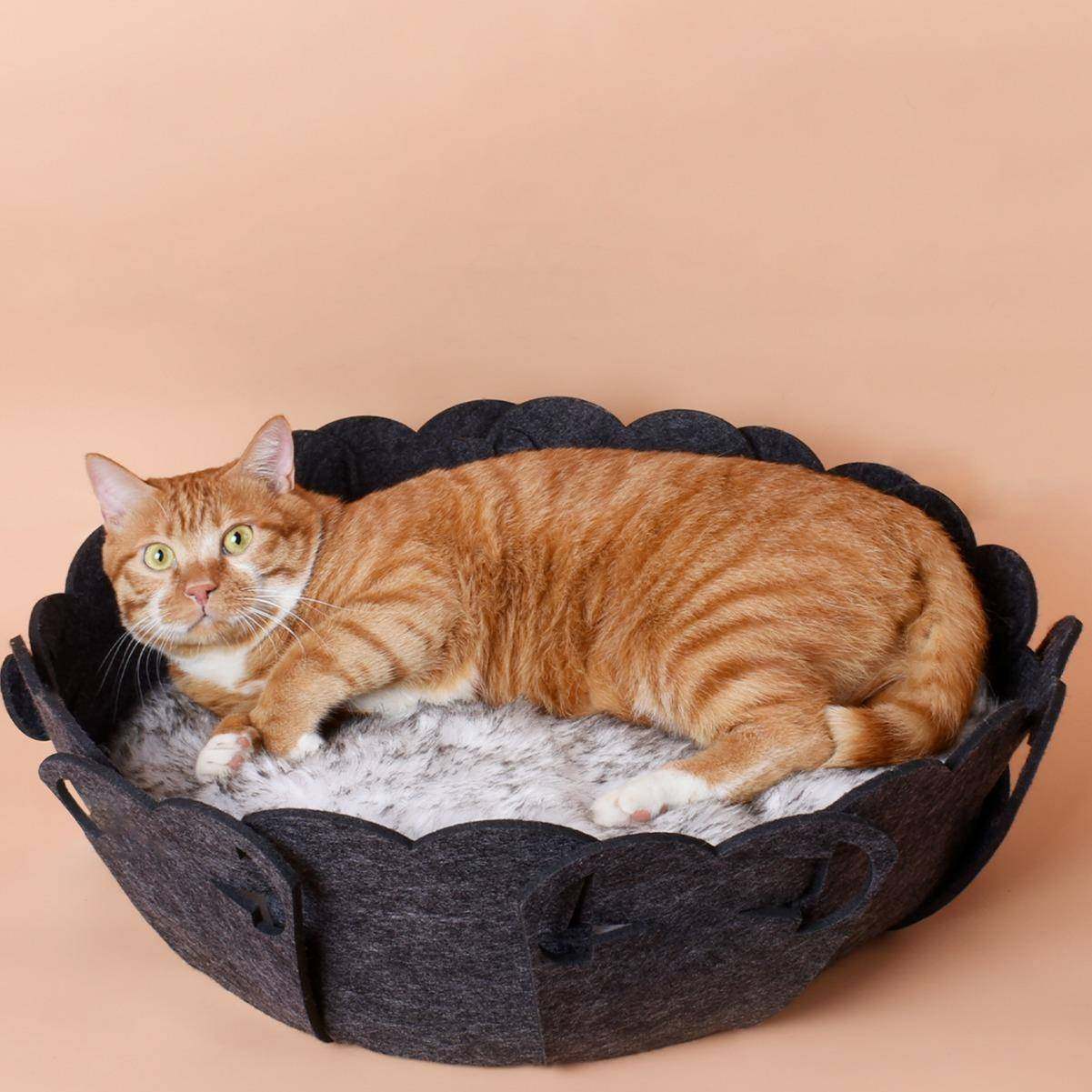 猫咪秋冬季保暖花瓣猫窝毛毡四季保暖狗窝泰迪垫子宠物窝用品,淘宝优惠券,粉丝福利购,淘宝优惠卷