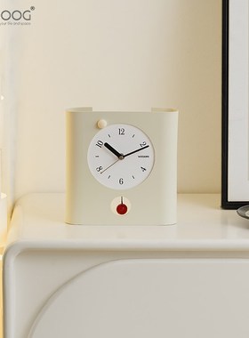 EMITDOOG玄关摆放式时钟摆件客厅家居办公桌面创意钟表装饰品