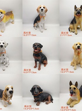 大小号家居电视柜酒柜装饰品花园庭院树脂仿真柯基狗狗工艺品摆件