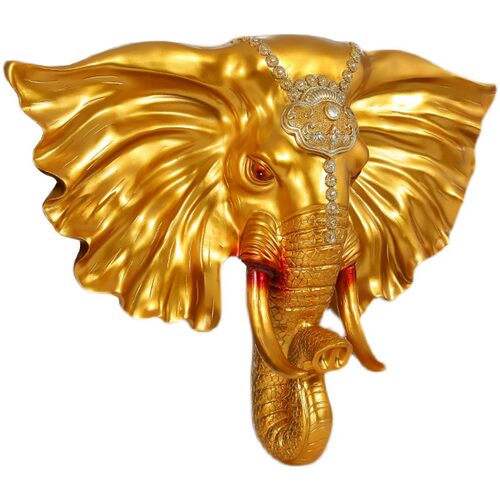 招财大象头壁挂欧式墙壁挂件客厅玄关酒吧沙发背景墙餐厅墙面装饰 - 图2