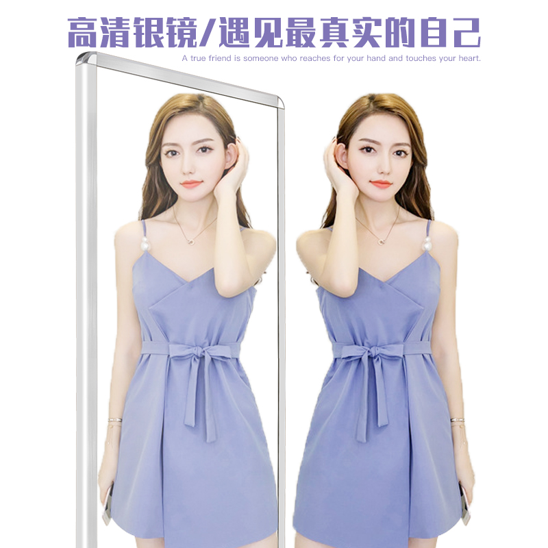 衣柜镜子内装推拉镜试衣镜衣橱内置旋转隐藏全身镜折叠伸缩穿衣镜 - 图0