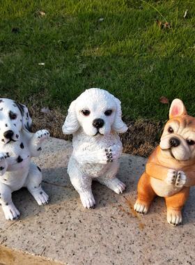 小动物装饰品仿真小狗拉布拉多哈士奇工艺品客厅酒柜摆件创意礼品