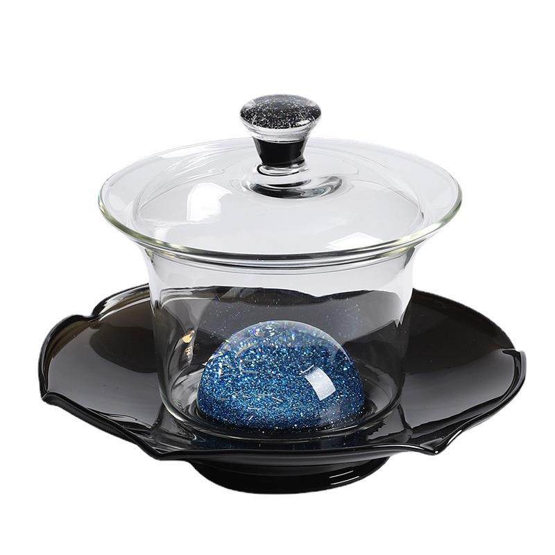 匠不二星空玻璃盖碗耐热玻璃防烫泡茶盖碗手工加厚三才泡茶杯茶具,淘宝优惠券,粉丝福利购,淘宝优惠卷