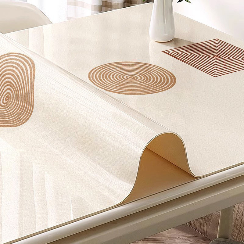 pvc印花软玻璃桌垫水晶板防水防油防烫免洗家用长方形茶几餐桌布,淘宝优惠券,粉丝福利购,淘宝优惠卷