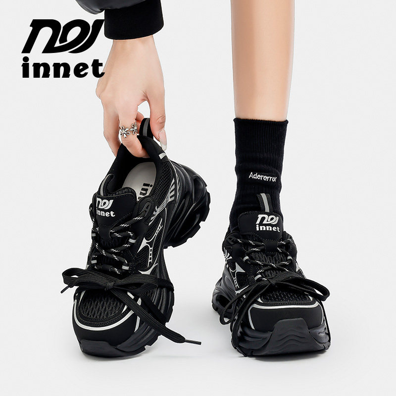 innet 女士2026今年春季新爆款巨好看的流行配阔腿裤休闲老爹鞋子,淘宝优惠券,粉丝福利购,淘宝优惠卷