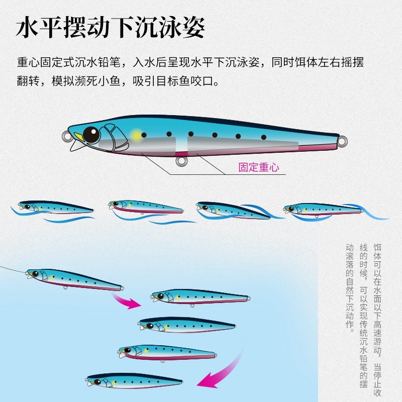 30克沉水铅笔路亚饵超远投20短嘴小舌板米诺海钓鲈鱼翘嘴夜光假饵,淘宝优惠券,粉丝福利购,淘宝优惠卷