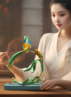 朱炳仁铜 喜乐丰盈铜摆件中式复古客厅桌面玄关装饰乔迁礼品