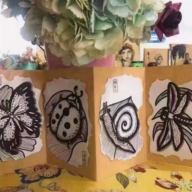 长条牛皮纸白卡纸风琴式折纸儿童美术绘画纸绘本纸复古手工DIY,淘宝优惠券,粉丝福利购,淘宝优惠卷