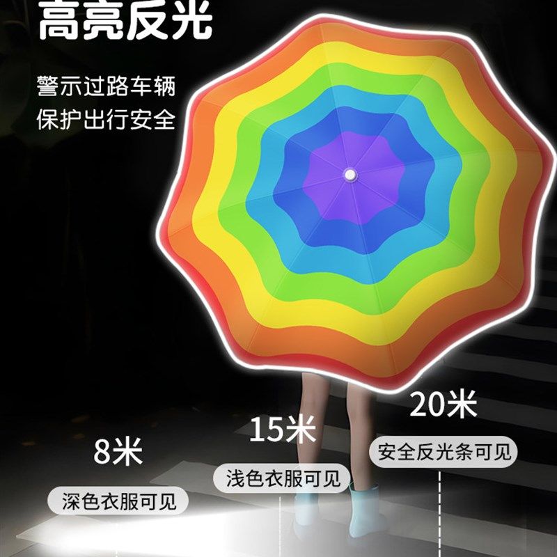环扣全自动儿童雨伞学生上学专用节节收伞晴雨两用安全圆角折叠伞,淘宝优惠券,粉丝福利购,淘宝优惠卷