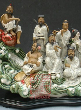 陶瓷工艺品 石湾公仔 八仙 神话人物