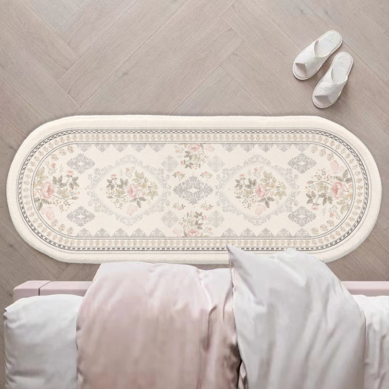 奶油风卧室床边地毯房间复古床边毯客厅茶几毯法式高级感主卧地垫,淘宝优惠券,粉丝福利购,淘宝优惠卷