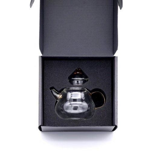 奇高新品葫芦壶玻璃茶壶耐高温泡茶壶不锈钢过滤茶具玻璃加厚茶壶 - 图3