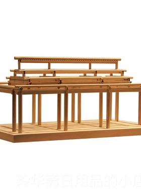 高档时流间实木手工艺榫拼装古建筑斗木拱模型中式书房卯办公室架