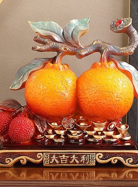 事事如意柿子酒柜装饰品桌面摆件高档客厅玄关结婚乔迁新房子礼品