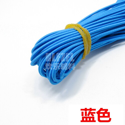 彩色圆松紧带细橡筋绳粗约2mm辅料皮筋弹力绳整捆价绑带绳线 - 图1