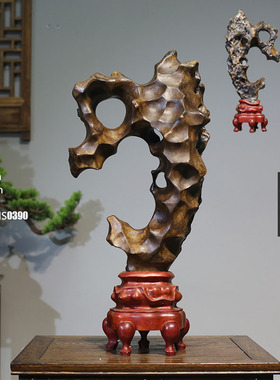 天然太湖石奇石摆件原石观赏小景观石中式造型传统石头灵璧石客厅