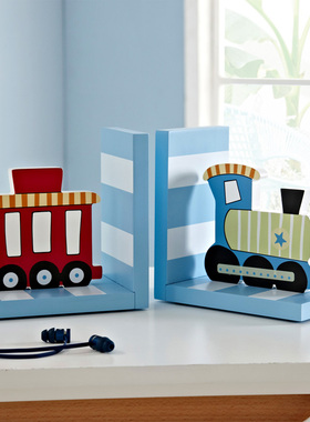 儿童样板房摆件家居创意装饰品男孩学习书夹卡通书档书立软装家饰