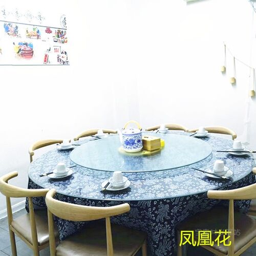 纯手工蓝印花布圆桌布 全棉多规格 民族风餐厅桌布 厚 大小可订做 - 图3