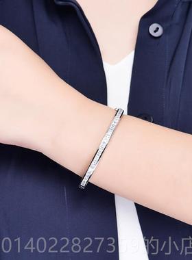 正品卓蝶珠宝公方彷钻石手镯纯银镀金is风钻n情侣手镯男方女主新