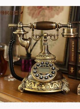 正品美高式复古电话摆件档家居饰品欧式机型客厅古董摆设工艺模品