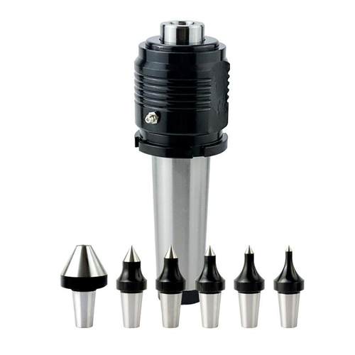 带螺母重负荷替换式回转莫氏MT4/5号插入式活动顶针SC65A - 图2