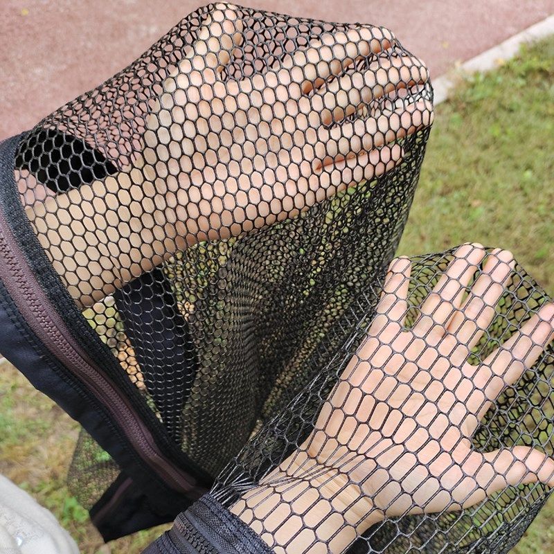 大物网兜可拆卸加厚挂胶加深涂胶防挂抄网网兜50/60cm网布鱼网兜,淘宝优惠券,粉丝福利购,淘宝优惠卷