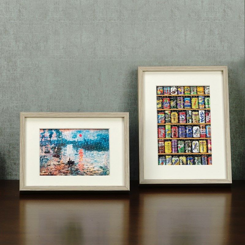 迷你拼图框234片10x15CM160片150片169片胶囊拼图裱框架相框摆台 - 图0