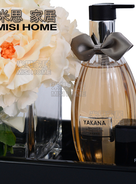 新款卫生间摆件浴室饰品组合香薰沐浴露洗手台样板房托盘套装组合