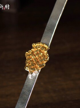 铜火供勺护摩勺 尼泊尔手工铜鎏金鎏银烟供勺金刚勺 家用香粉勺