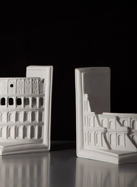 建筑艺术书靠法式书挡书立玄关客厅电视柜书柜卧室摆件软装饰品