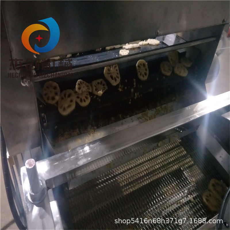 炸藕盒油炸机 杰创机械藕盒上浆油炸配套设备 茄子条油炸机器,淘宝优惠券,粉丝福利购,淘宝优惠卷