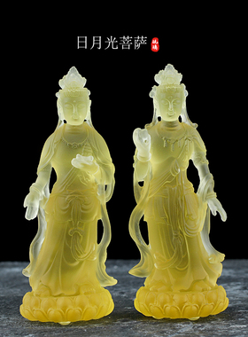 12.5cm八大菩萨琉璃像摆件观音观世音坛城站像春秋古法琉璃工艺品