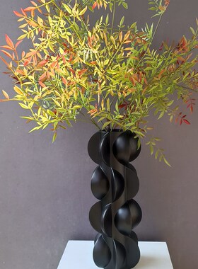 客厅大枝仿真花南天竹中式餐厅场景道具装饰天葵竹样板间玄关插花