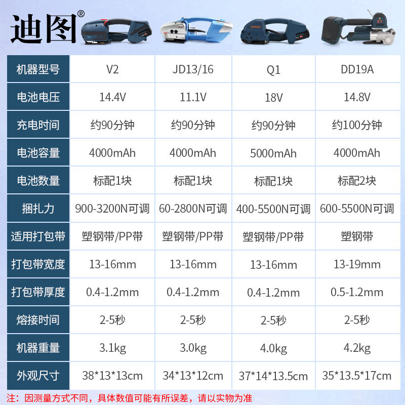 迪图V2出口型手提式电动打包机木箱砖头钢材免扣热熔捆扎机打包机,淘宝优惠券,粉丝福利购,淘宝优惠卷