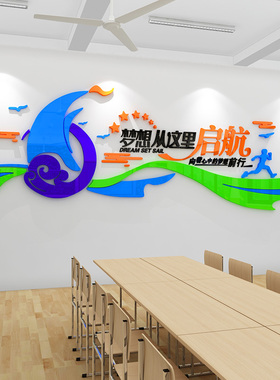 办公室教室墙面装饰展示公司形象企业文化墙励志团队3d立体墙贴纸