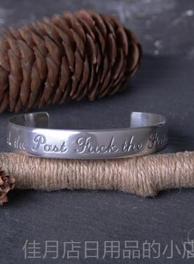 高档UNDERCVERG腾 银手镯 高桥盾纹身O图锯齿腕饰 IZ情侣纯银手饰