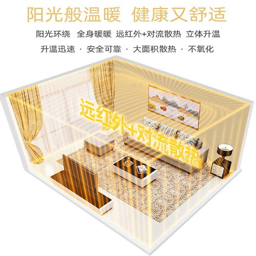 石墨烯碳晶取暖器壁挂式墙暖壁画电暖器家用电热板静音节能暖气片 - 图1