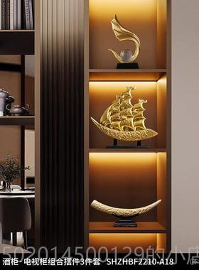 高档居雄鹰酒大鹏展翅摆件轻奢高档柜家办公室高端大展宏客厅图装