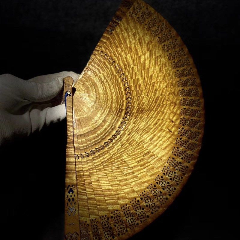 正宗四川金丝楠木小叶桢楠阴沉乌木苏扇满水波实木扇子工艺品摆件,淘宝优惠券,粉丝福利购,淘宝优惠卷