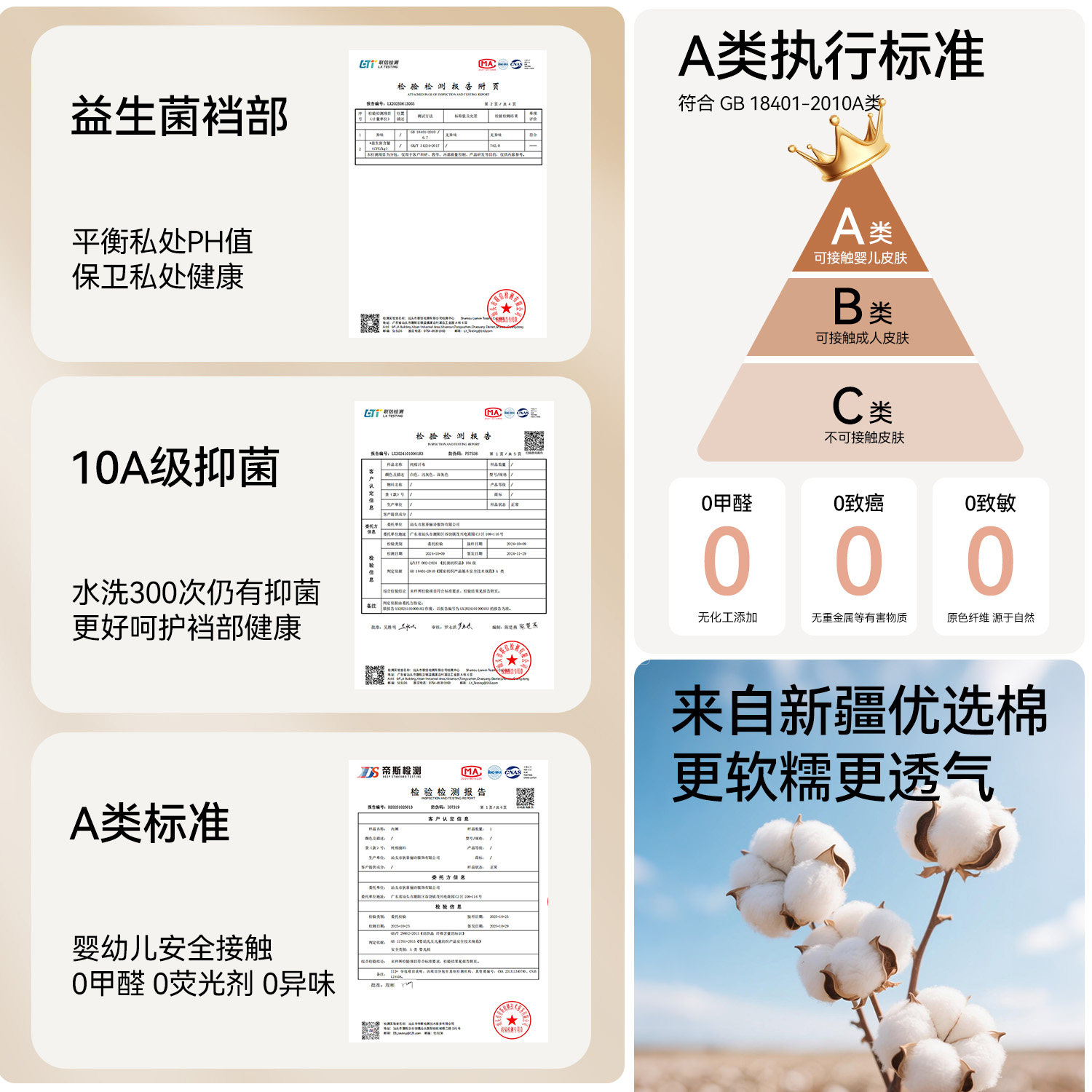 南极人纯棉内裤女抑菌加长裆新款中高腰收腹提臀高开叉少女三角裤,淘宝优惠券,粉丝福利购,淘宝优惠卷