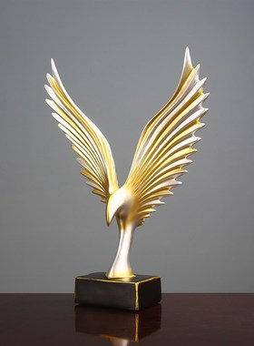 大鹏展翅摆件客厅玄关书房书柜电视柜办公室桌面高档装饰工艺品