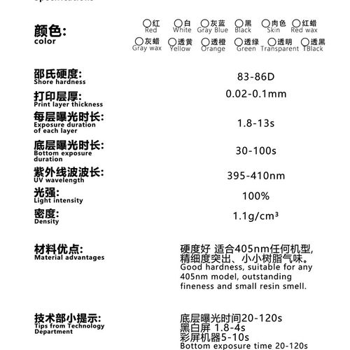 光敏树脂 光固化3D打印耗材 禾塑A02坚性 高精度高速打印材料 - 图0