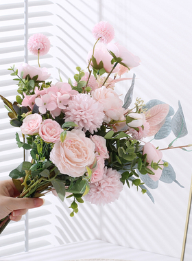 向日葵假花仿真花摆设客厅摆件花束塑料插花干花绢花摆放餐桌花艺
